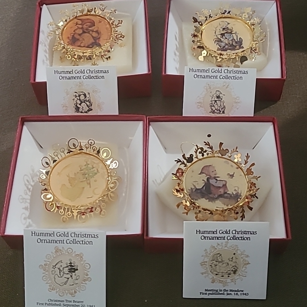 Hummel Gold Christmas Ormaments Collection Bundled - Picture 2 of 10